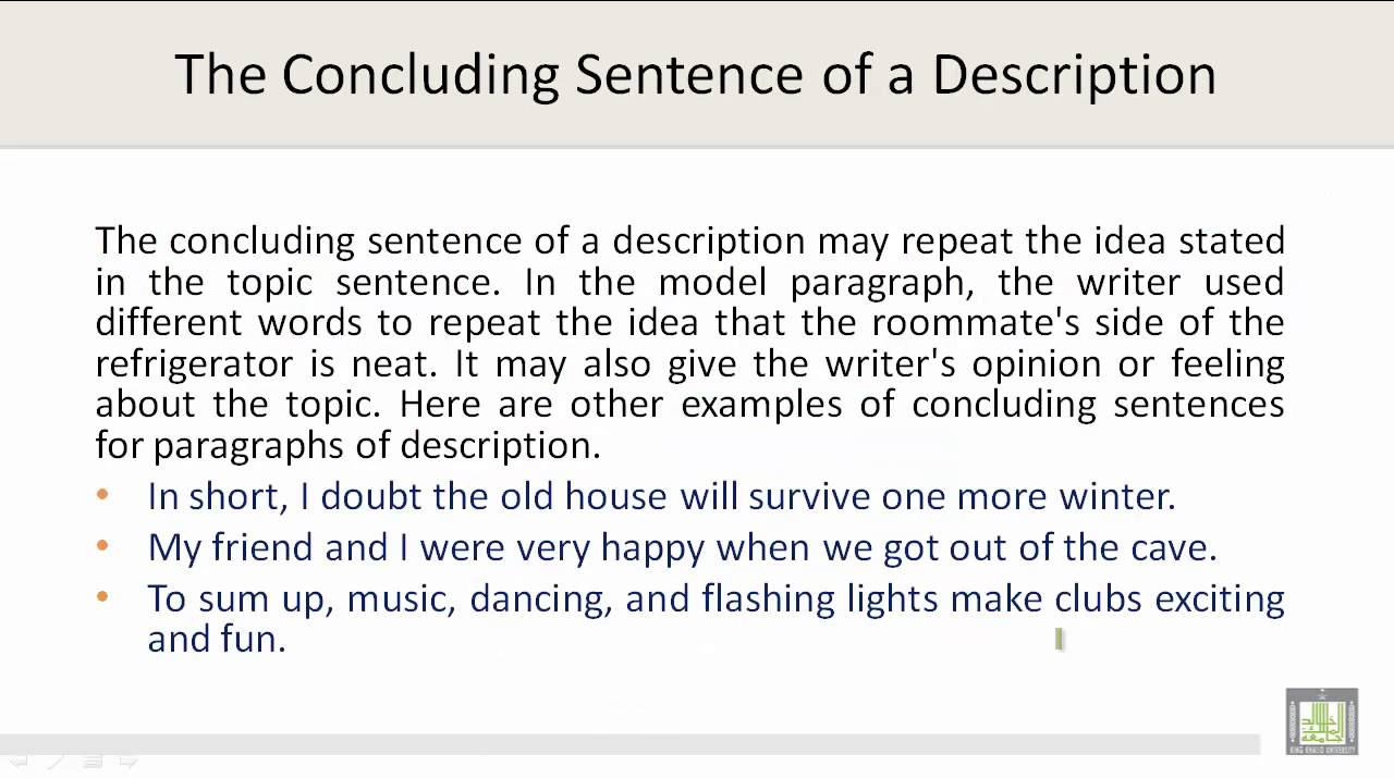 concluding sentence